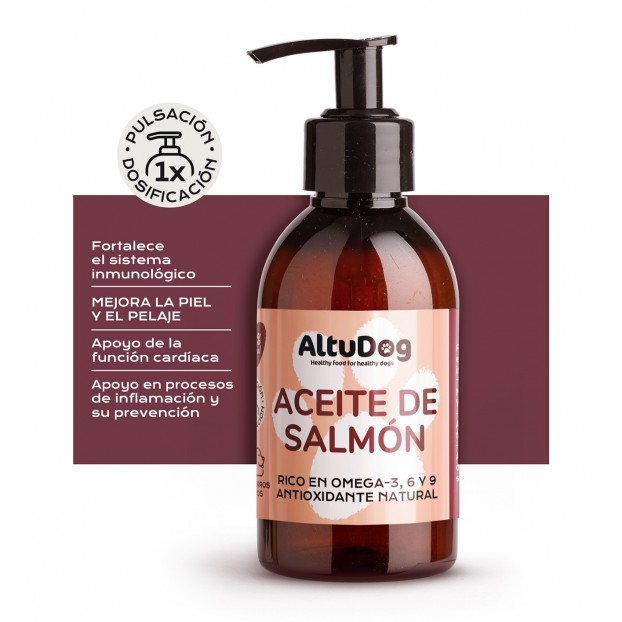 Olio di Salmone per Cani - Allergie e sistema immunitario - AltuDog