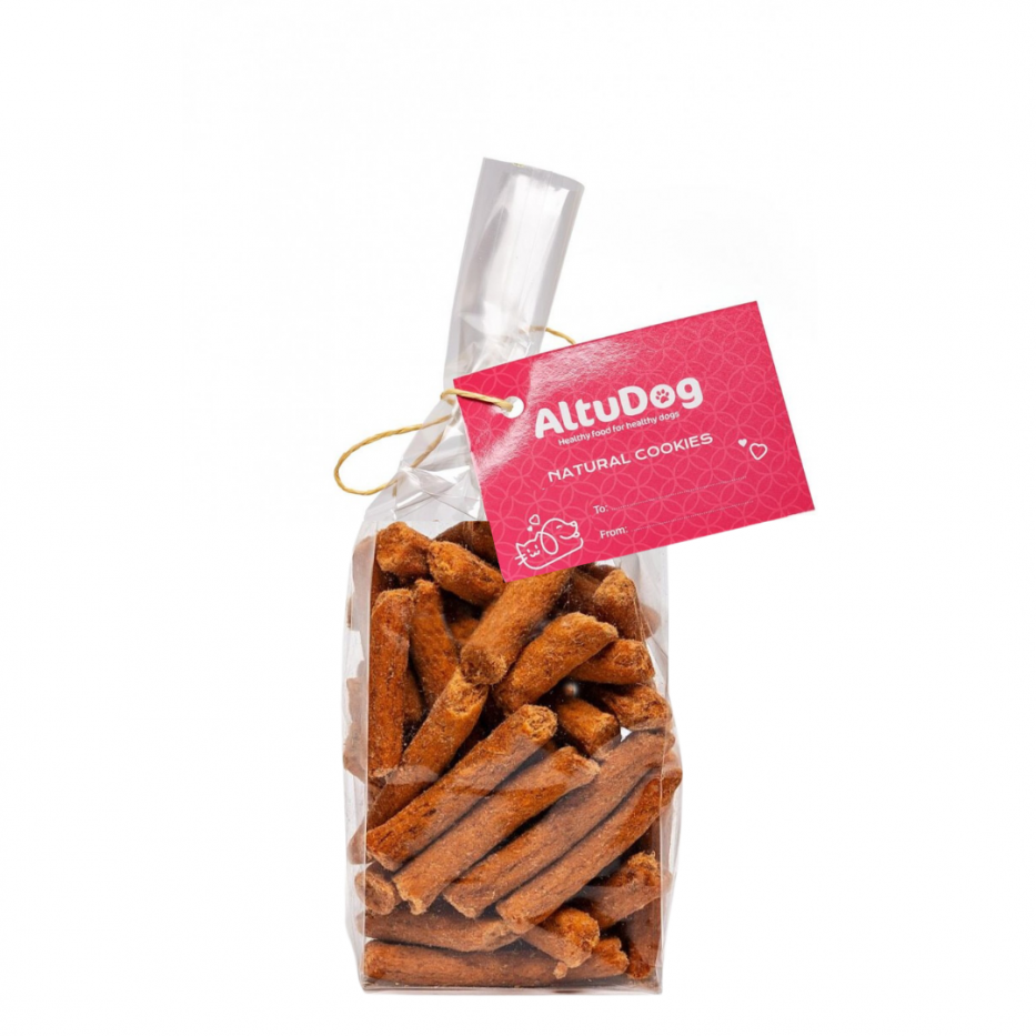 Palitos de frango com óleo de cânhamo - Petiscos suaves para cães e gatos - AltuDog